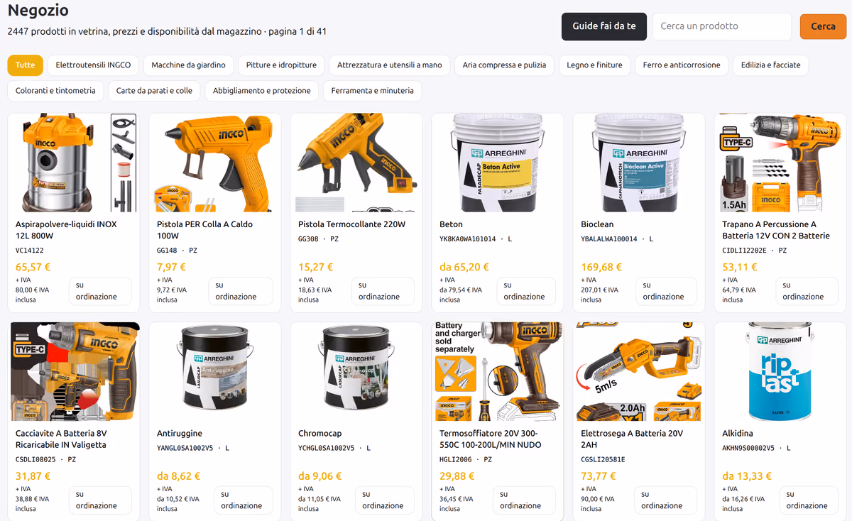La Bottega del Colore: il negozio online, con prezzi e disponibilità dal magazzino