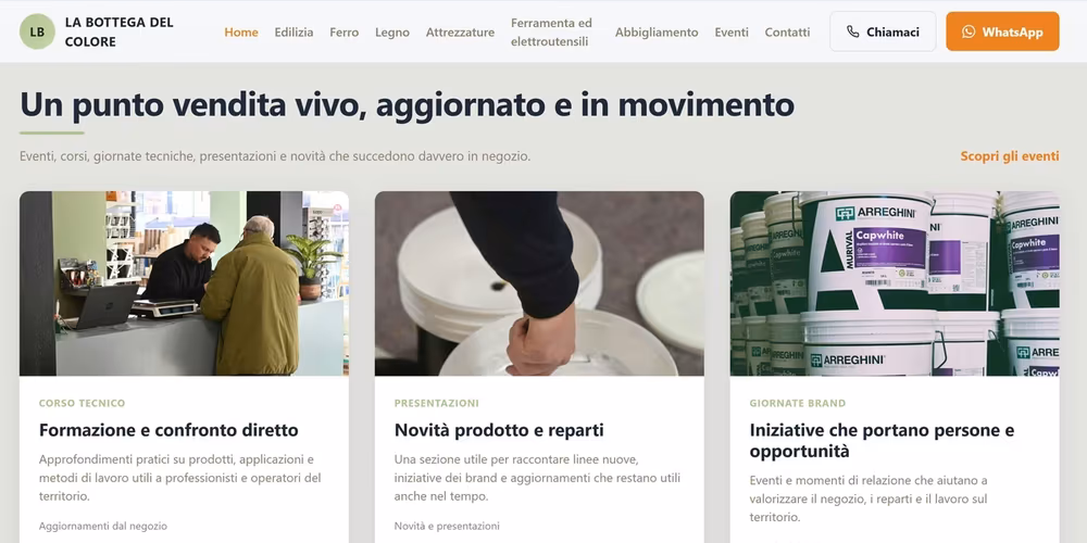 Keepyz Milano, lavori: sito + e-commerce + gestionale per La Bottega del Colore